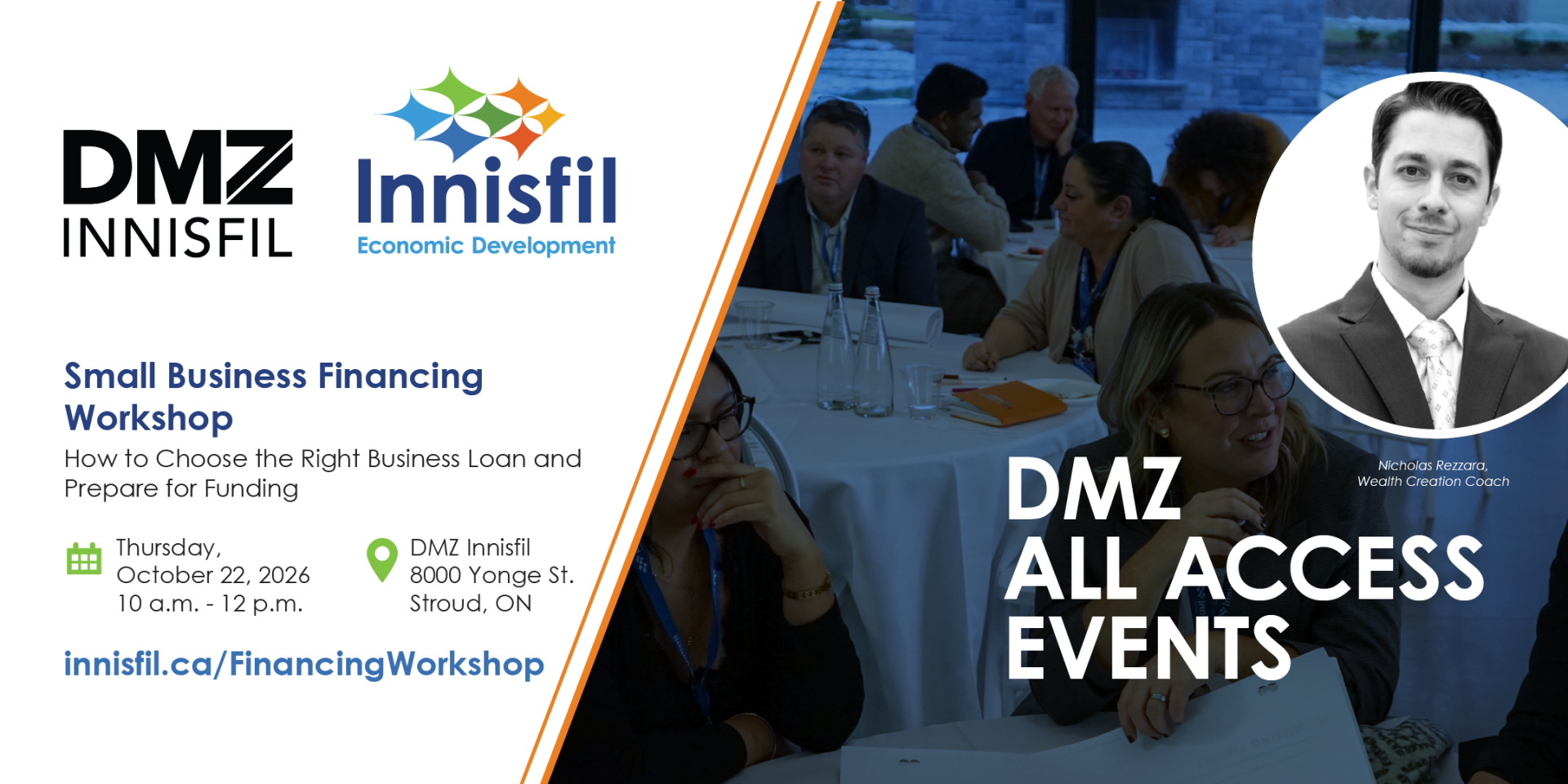 DMZ Innisfil Small Business Financing Workshop Poster