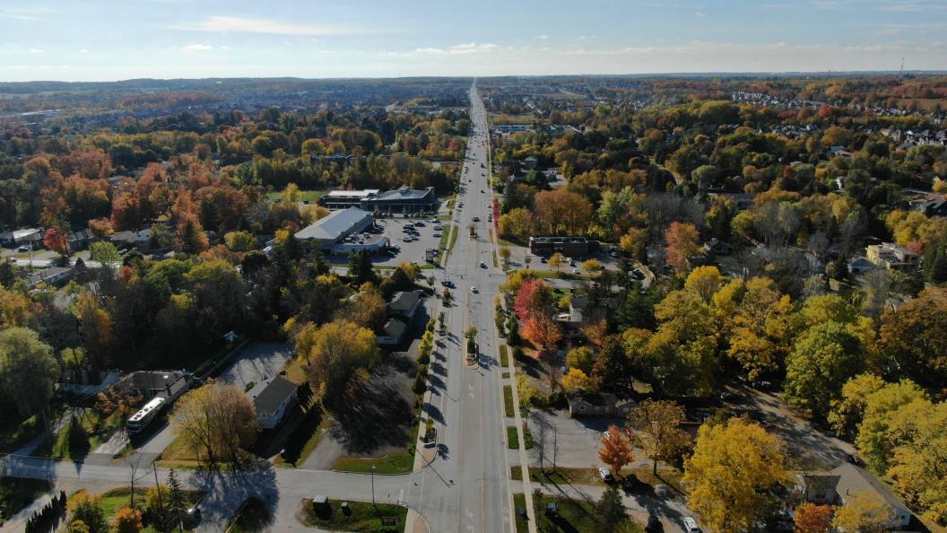 Aerial view of Innisfil Beach Road