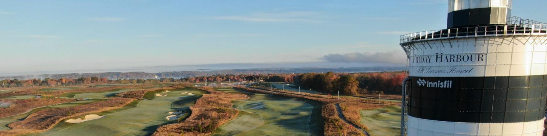 Friday Harbour water tower at golf course