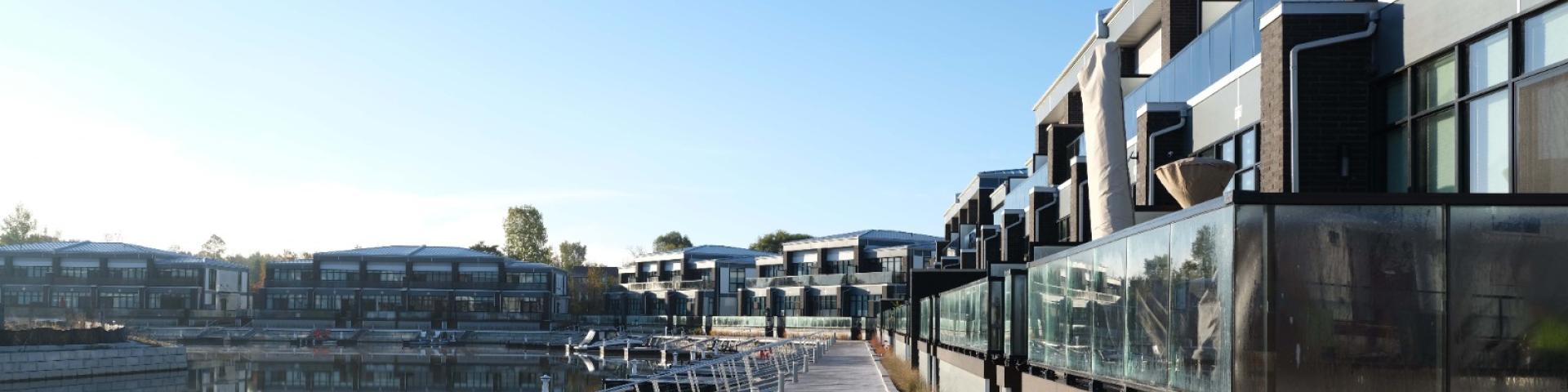 Waterfront condominiums at Friday Harbour Resort