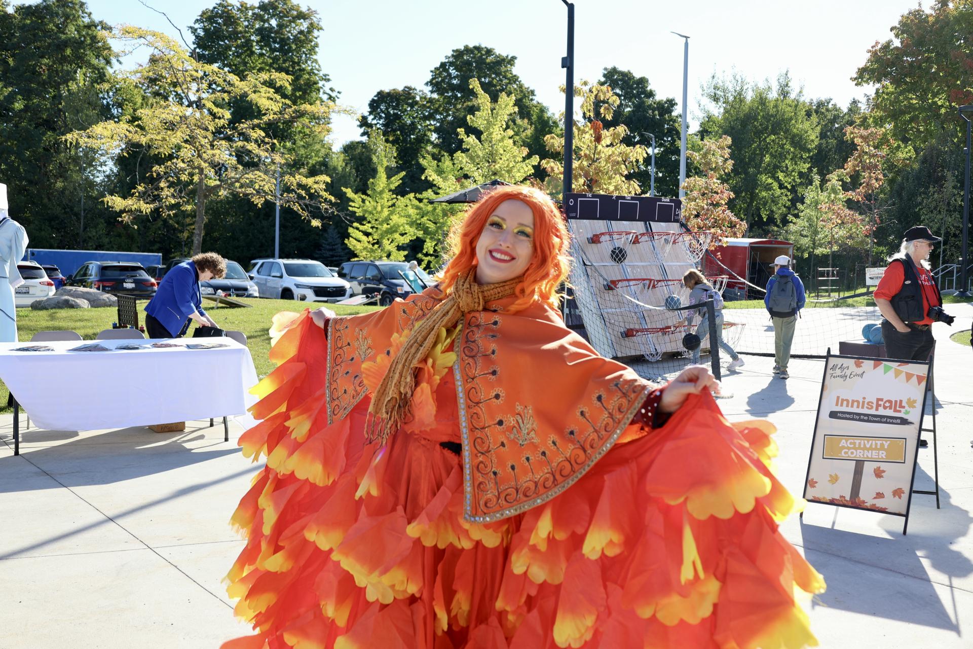 Performer dancing at InnisFALL event